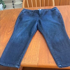 Crown & Ivy Dark Denim Ankle Cropped Jeans